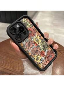 Funda para phone 16 Pro Max, 15 Plus, 14, 13, 12, 11 y XS. Diseño floral MAMA. Funda protectora de silicona TPU antigolpes. Ideal para chicas y mujeres. - Negro - Ver 3