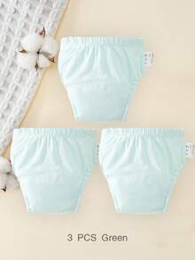 3条装新生儿如厕训练裤，可水洗薄款婴儿学习裤，男女通用布尿布，可重复使用尿布内裤，适合如厕训练、户外活动等，婴儿必备清单
