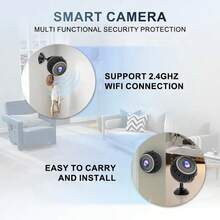1 件小型 1080p 间谍相机，2.4G 无线 WiFi 隐藏式相机，全高清隐藏式相机，家庭/办公室安全。