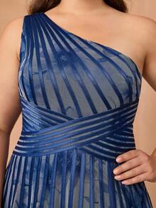 Mgiacy、新品、露肩、印花网眼、大下摆、高端、晚礼服、适合、黑色领带活动礼服