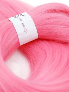 Pink Braids Hair Extensions Synthetic Braiding Hair Pre Stretched Braids 1/2/3 Pcs - Pink - View 5