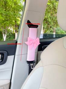 创意蝴蝶结汽车安全带护肩护颈套透气面料适合夏季车内用品