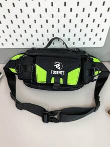 1 Pc Nylon Waterproof Multi-Pocket Multi-Function Waist Bag Chest Bag Cycling Bag Suitable For Sports Cycling