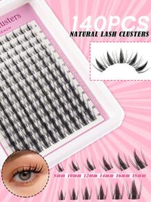 140Pcs Fairy Lash Clusters 8-18mm Manga Eyelash Clusters D Curl - WideSpan DIY Eyelash Extensions Wet-Look Spiky Anime Lashes Individual Fake Eyelashes Clusters With 0.05mm Ultra-Thin Invisible Lash Band