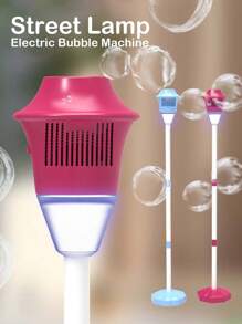 Máquina de burbujas para fiestas al aire libre con luz y música para niños, altura ajustable (no incluye baterías ni líquido para burbujas)