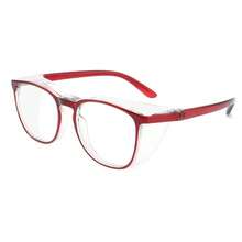 Gafas de seguridad Alsenor con antiempañante, gafas protectoras contra la luz azul, protección UV, antipolvo para hombres y mujeres (Paquete de 2 (Nuevo azul + Nuevo morado)) - Rojo - Ver 3
