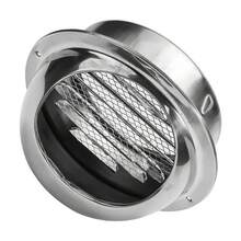 Tapa de ventilación de acero inoxidable a prueba de lluvia, rejilla de salida de aire para pared exterior, cubierta de ventilación redonda para calefacción y refrigeración de 75/80/100/20/150/160MM - 75 mm - Ver 7