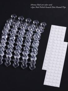 Nail Polish Swatch Dots Round Nail Color Swatches Clear Transparent Nail Polish Display Nail Sample Swatches With Adhesive Sticker For Gel Polish Nail Swatch Book