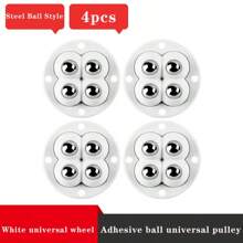 Mobile Roller Swivel Casters With Self-Adhesive Base, Multi-Ball Bearing Furniture Coasters For Tables, Heavy Duty Rotating Home Hardware