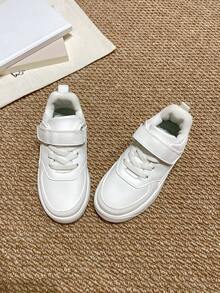 Pantofi sport casual albi pentru copii, impermeabili, ușori, respirabili, cu talpă joasă, pentru fete, studenți, școlari, design popular