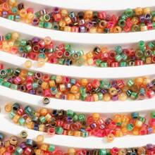 1000pcs Shiny Golden Cylindrical Seed Beads Tiny 2.5mm Japanese Craft Glass Round Loose Sapcer Beads For Diy Tassel Vintage Bracelet Necklace Jewelry Making