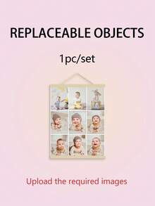 1幅定制多照片拼贴帆布墙画，可个性化定制您的照片，是卧室、客厅、走廊的理想礼物，也非常适合墙面装饰、房间装饰、浪漫定制礼物和平面印刷。 - 彩色 - 查看 9