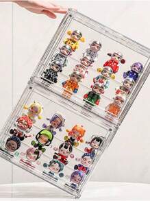 1pc Action Doll Storage Box, Blind Box, Doll Sorting Box, Doll Acrylic Display Box, Transparent Storage Box, Assembled Toy Storage Display Box, Christmas, Valentine's Day, And New Year Decoration