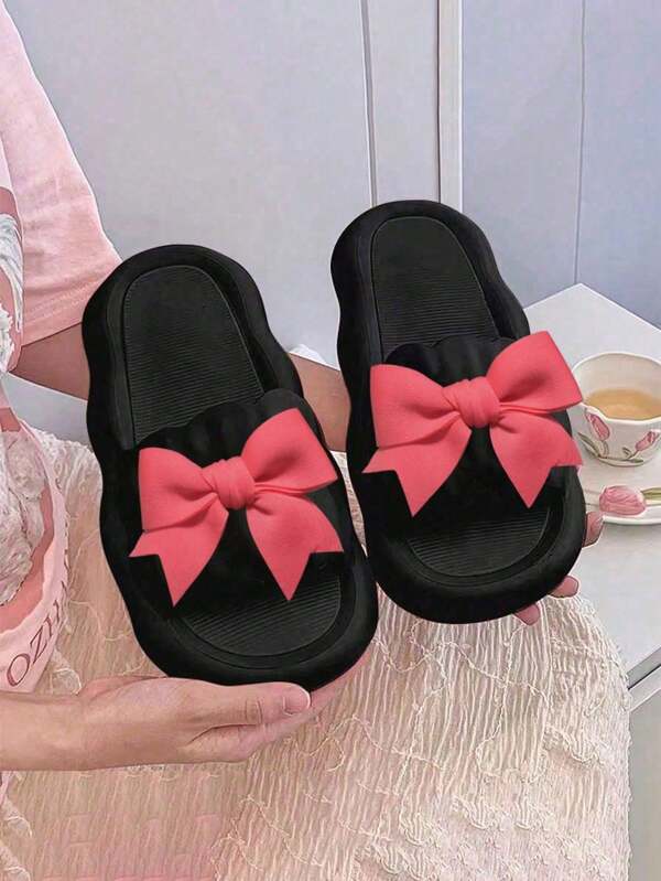 Cute Slippers For Women, Soft Squishy Step-In Design, Indoor Home, Thick Non-Slip Sole, Versatile Floral & Butterfly Pattern, Extremely Comfortable