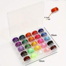 1/25pcs Assorted Elastic String Set, Suitable For Bracelet Making, Beading, Necklace And Crafts, 6m/Roll Elastic Bracelet Cord - Multicolor - View 4