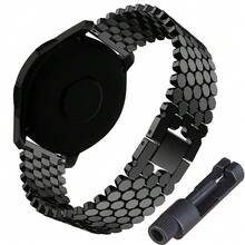 20/22 毫米时尚金属表带，鳞片设计兼容三星手表 7 6 5 4 3 5pro 4/6classic Active，适用于 /Amazfit/Garmin/Realme，适用于 Amazfit Watch Bip 5 GTR GTS 4/3/3pro/2/2e，男女通用