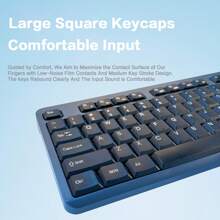 MOFII MOFII Ergonomic 2.4Ghz Wireless Keyboard Mouse Combo For PC/Laptop/Desktop 104Keys Multimedia Function Compact Keyboard With Noiseless Wireless Optical Mouse (Black Or White)