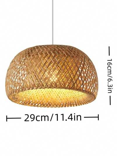 传统中式竹制灯罩，不含灯泡和电线。适用于复古餐厅、茶室、民宿、火锅店等场所更换旧灯罩，E26/E27插座