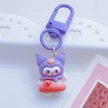 Sanrio 1 pièce (agréée) Porte-clés anneau de natation Sanrio 888 avec crochet, accessoire de dessin animé mignon, cadeau parfait pour les meilleurs amis ou les jeunes filles. Accessoires pour voiture, breloques de sac, sacs à dos pour l'école disponibles en gros.