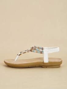 1 Pair Minimalist Fashion Comfortable Versatile Outdoor Beach Flat Sandals
