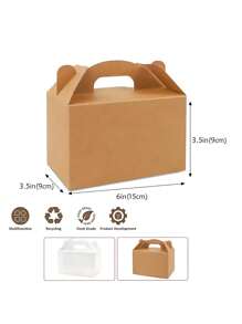 30 pièces Boîtes à gâteau en papier kraft (15,24 cm x 8,89 cm x 8,89 cm), boîtes à pain, pâtisseries, gâteaux, chocolats, biscuits, tartes et autres pâtisseries, cadeaux de fête d'anniversaire, cadeaux de fête de mariage, ustensiles de cuisine, accessoires de cuisine, fournitures de cuisine de la maison