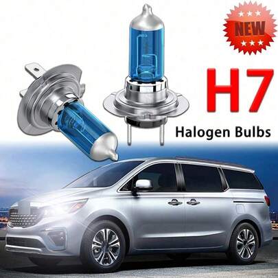 CHUSYYRAY Combo 2 Pair H7 Halogen Xenon Headlight White 5000K 55w Light Bulb Hi/Low Beam