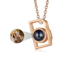 Custom Necklace With Picture Inside Personalized Photo Projection Necklace Camera Pendent Necklace Customized Picture Memorial Jewelry Gifts