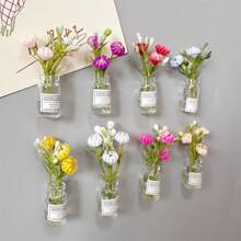 2/8PCS Mini Large Vase Magnets - Flower Bud Vase Magnets 2025 Brand New Cute Mini Fridge Magnets 3D Vase Interesting Fridge Accessories Kitchen Decoration (Multi-Color) Holiday Gift