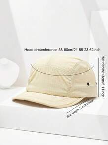 1 Stück Retro amerikanischer Stil Baseball Kappe mit kurzem Schirm, schnelltrocknender Outdoor Sport Sonnenhut für Herren, Sommer