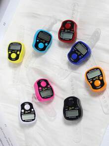 1pc Resettable 5-Digit Electronic Finger Counter With Digital Display, Suitable For Sports, Training, Muslim Rosary And Tasbih Bracelet Prayer Ring Counter - Multicolor - View 1