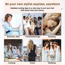 No Heat Hair Curler Set - Heatless Curls Hair Styling Tool, Foam Wave Curler, Satin Bun Wrap, Hair Styling Accessories, Hair Styling Kit, Hair Tool Kit, Hairstyling Set - Pink - View 7