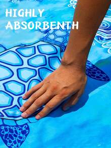 1pc Extra Large Blue & White Striped Beach Towel, Ultra Soft & Fine Microfiber, Lightweight & Absorbent, Ideal For Beach, Pool & Hot Tub | Travel Set, Pool Side Essential | Striped Pattern | Pill-Resistant Fabric, Beach Towel - Multicolor - View 6