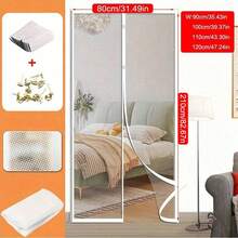 AIYYIPA 1 Stück magnetische Fliegengitter, keine Bohrungen für die Installation, waschbarer Vorhang aus hochdichtem Polyethylen, geeignet für Outdoor- und Terrassentüren - moderner Stil, Heim-Magnetgitter-Bildschirm