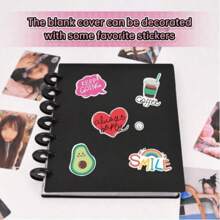 Photo Albums Photo Card Binder 3 Inch Photo Card Holder Book Cover With 80 Card Slots A5 Idol Business Card Set 2*3 Album Black White Pink,Back To School,School Supplies