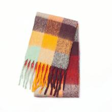 2025 Winter Thick Warm Scarf Women Cashmere Shawl And Wraps Pashmina Neckerchief Bufanda Female Rainbow Hairy Tessel Echarpe New - 2202DS001-07 - 查看 13