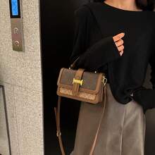 复古大容量手提包，奢华 PU 斜挎包，女士经典休闲手提包和单肩包