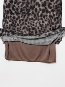 豹纹网纱裙，夏季时尚