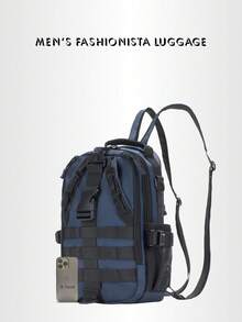 Tactical Backpack For Men, Waterproof Tear-Resistant Sports Outdoor Backpack, Large Capacity Hiking Camping Gear Bag, Multi-Functional Oxford Mountaineering Backpack, Suitable For Travel - A - View 4