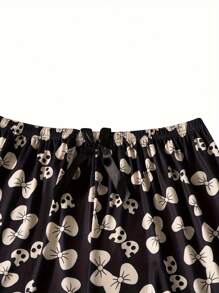 3 Stücke große Größen Lässig Hosen, Caprihosen mit Schmetterling Muster, Sommer Schlafanzug Hosen für Frauen, Short-Hosen im Boho-Stil, Große Größen