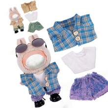 [Solo ropa] Conjunto de ropa para muñeca de 17CM, juego de ropa intercambiable para muñecas LABOBO de 1ª/2ª/3ª generación de 17CM (sin incluir la muñeca ni los zapatos)
