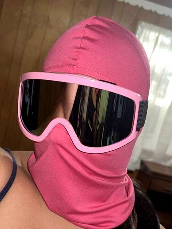 1 pieza Pasamontañas/braga de cuello de tela de licra transpirable con estampado de rosa rosa lindo, adecuado para ciclismo, navegación, esquí, liviano y fácil de lavar, cosido de doble capa