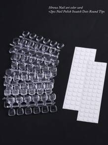 Nail Polish Swatch Dots Round Nail Color Swatches Clear Transparent Nail Polish Display Nail Sample Swatches With Adhesive Sticker For Gel Polish Nail Swatch Book