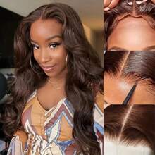 200% Density Brazilian Virgin Human Hair 5x5 Body Wave HD Lace Frontal Wigs Human Hair For Women Pre Plucked With Body Hair - Natural Black Color | Invisible Hairline & Voluminous Curls | Glueless, Breathable & Protective Styles