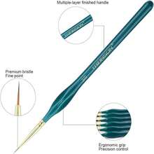 Transon Detail Thin Paint Brush Set 6pcs For Model Minature Craft And Art Painting Green - 6 Pcs - View 3