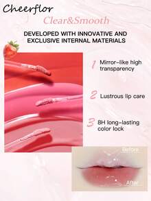 CHEERFLOR 镜面水润唇彩、玻璃唇彩、水润轻盈、布丁果冻质地、钻石丰唇彩、液体唇膏、 - CFR944 - 查看 5