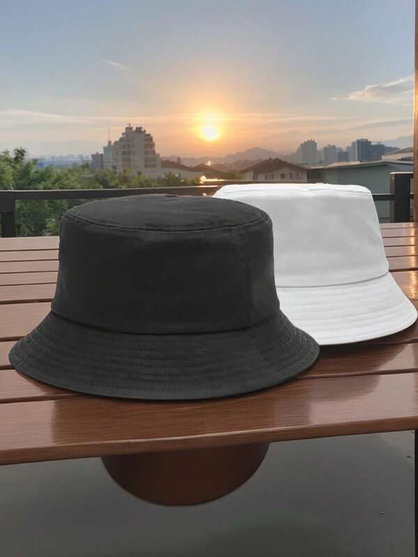 2 Packs Unisex Bucket Hat Beach Sun Hat Aesthetic Fishing Hat For Men Women Teens, UPF 50 Packable Summer Travel Beach Sun Hat,Reversible Double-Side-Wear