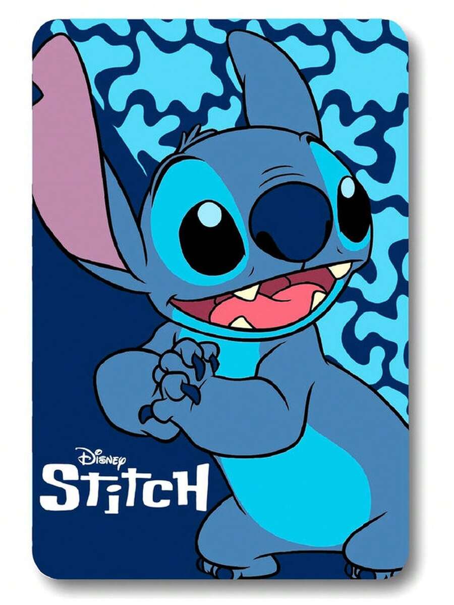 Disney 針織羊毛毯 - 海軍藍和淺藍色站立 - 查看 1