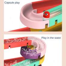 儿童、DIY、组装轨道、滚筒滑梯、婴儿洗澡玩具、旋转音乐、浴室、戏水玩具、可爱小鸭、洗澡玩具 - 彩色 - 查看 6
