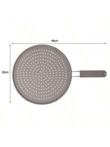 1pc, Premium Grease Splash Screen, Frying Pan Grease Splash Screen, Cooking Splash Guard, Silicone Fine Mesh Splash Screen With Handle, Kitchen Tools