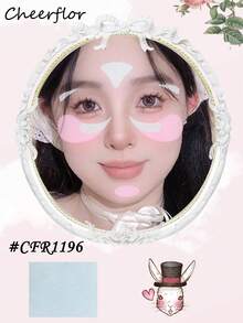 CHEERFLOR Embossed Single Color Blush, Cheeks Powder Blush, Smooth Mate Face Blush, Light, Smooth, Facial Beauty Cosmetic Makeup - CFR1196 - Xem 5